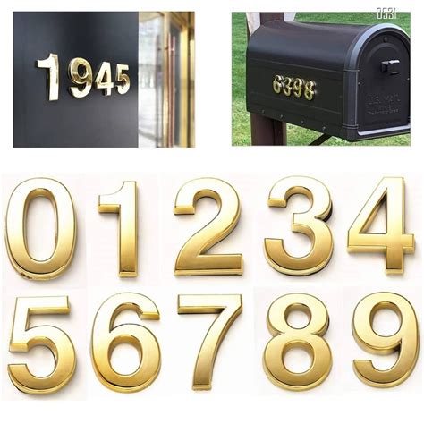 adhere metal house numbers to plastic mailbox|metal house number sign.